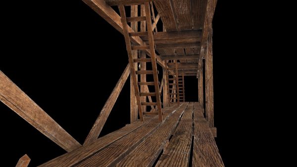 Scaffolding PBR Game Ready wooden tower