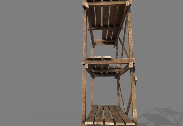 Scaffolding PBR Game Ready wooden tower