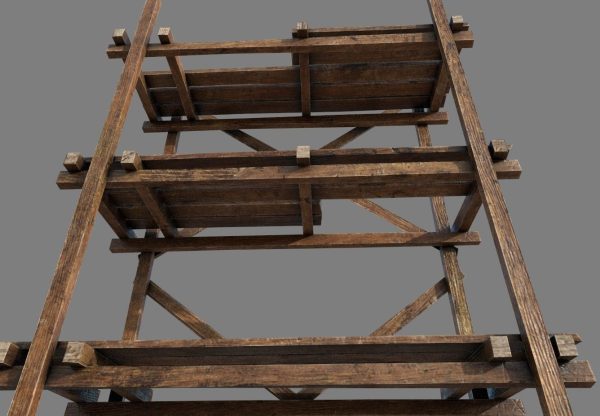 Scaffolding PBR Game Ready wooden tower