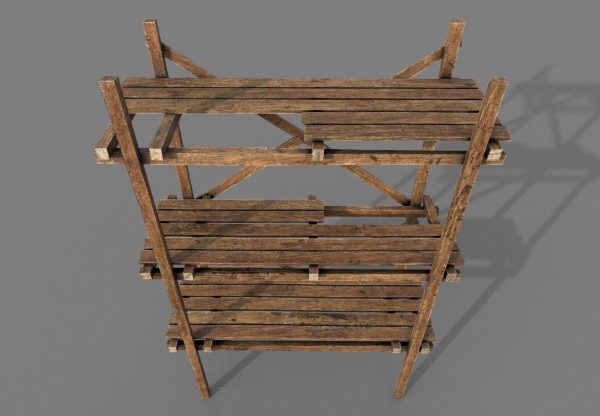 Scaffolding PBR Game Ready wooden tower