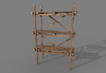 Scaffolding PBR Game Ready wooden tower