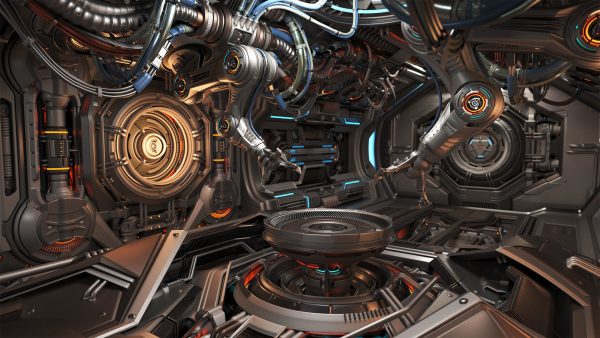 Sci - Fi Assembly Lab - Rigged