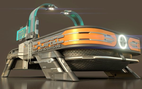 Sci Fi Bed  - Cyberpunk  concept - PBR