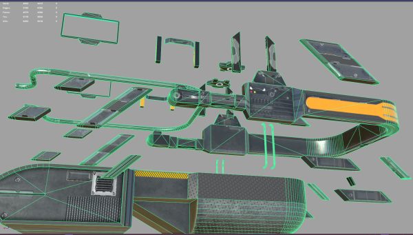Sci Fi Bed  - Cyberpunk  concept - PBR