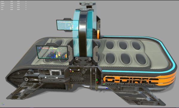 Sci Fi Bed  - Cyberpunk  concept - PBR