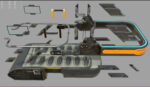 Sci Fi Bed  - Cyberpunk  concept - PBR