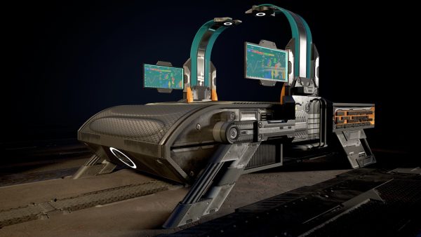 Sci Fi Bed  - Cyberpunk  concept - PBR