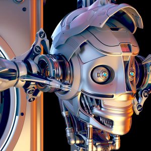 Sci - Fi Circular Construction Pod - Rigged
