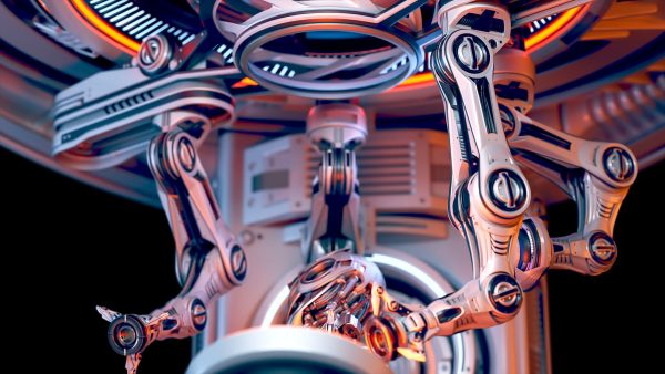 Sci - Fi Circular Construction Pod - Rigged