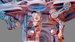 Sci - Fi Circular Construction Pod - Rigged