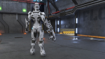 Sci-Fi Combat Robot Character with Weapon