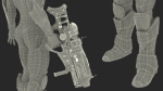 Sci-Fi Combat Robot Character with Weapon