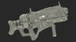 Sci-Fi Combat Robot Character with Weapon