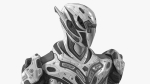 Sci-Fi Combat Robot Character with Weapon