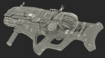 Sci-Fi Combat Robot Character with Weapon