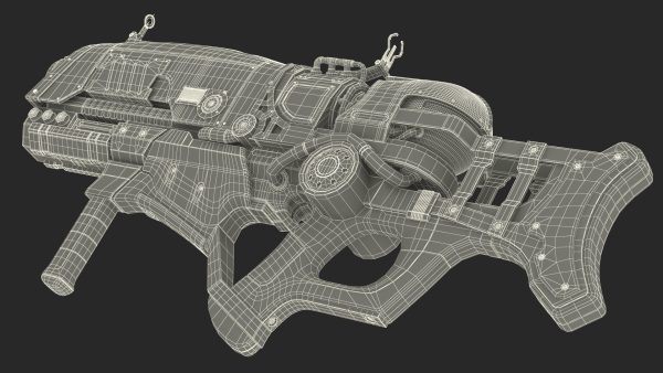 Sci-Fi Combat Robot Character with Weapon