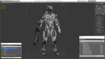 Sci-Fi Combat Robot Character with Weapon