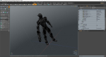 Sci-Fi Combat Robot Character with Weapon