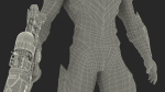 Sci-Fi Combat Robot Character with Weapon