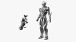 Sci-Fi Combat Robot Character with Weapon