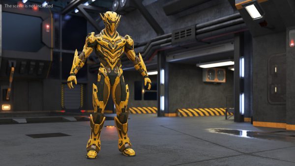Sci-Fi Combat Robot Yellow