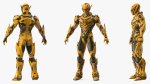 Sci-Fi Combat Robot Yellow