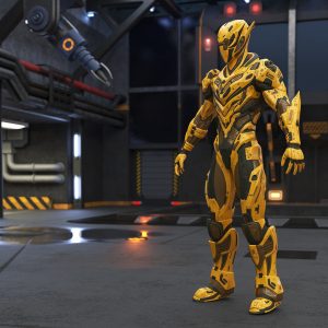 Sci-Fi Combat Robot Yellow