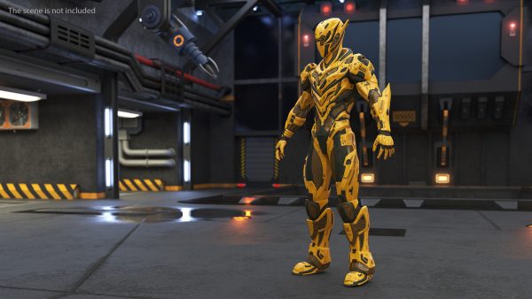 Sci-Fi Combat Robot Yellow