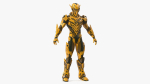 Sci-Fi Combat Robot Yellow