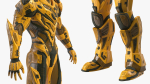 Sci-Fi Combat Robot Yellow