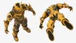 Sci-Fi Combat Robot Yellow