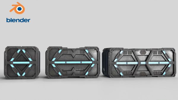 Sci-fi Container set of 3 V3