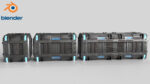 Sci-fi Container set of 3 v4