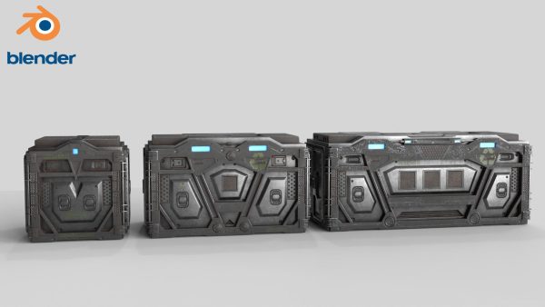 Sci-fi Container set of 3 v5