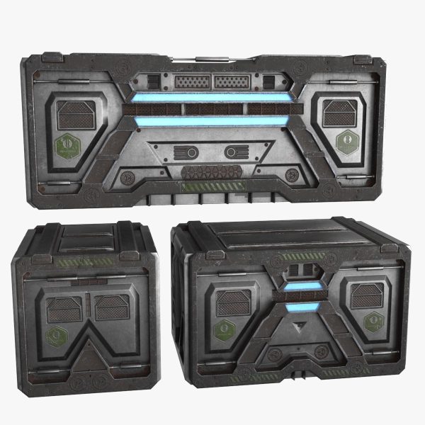 Sci-fi Container set of 3 v6