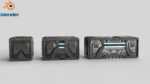 Sci-fi Container set of 3 v6