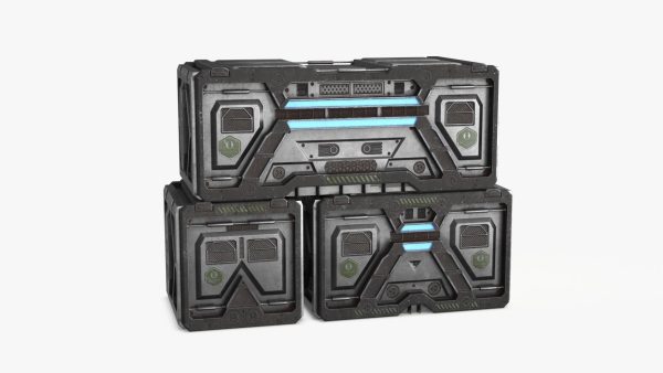 Sci-fi Container set of 3 v6
