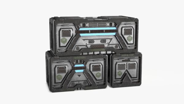Sci-fi Container set of 3 v6