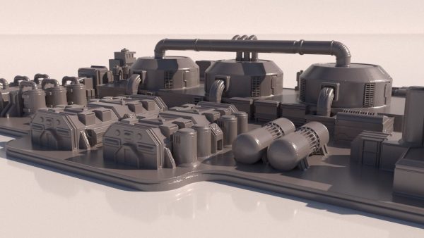 Sci-fi Factory for 3Dpint
