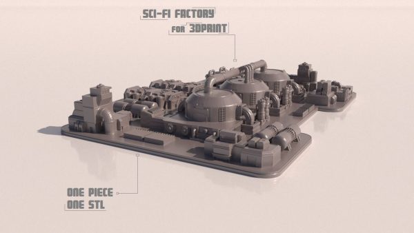 Sci-fi Factory for 3Dpint