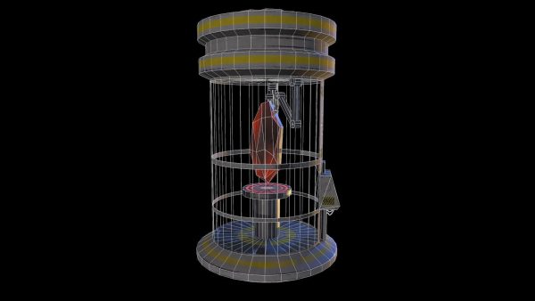 Sci-fi glass container