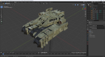 Sci Fi Heavy Tank Green