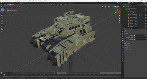 Sci Fi Heavy Tank Green