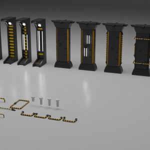 Sci Fi Industrial Columns