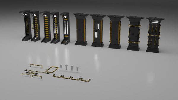 Sci Fi Industrial Columns