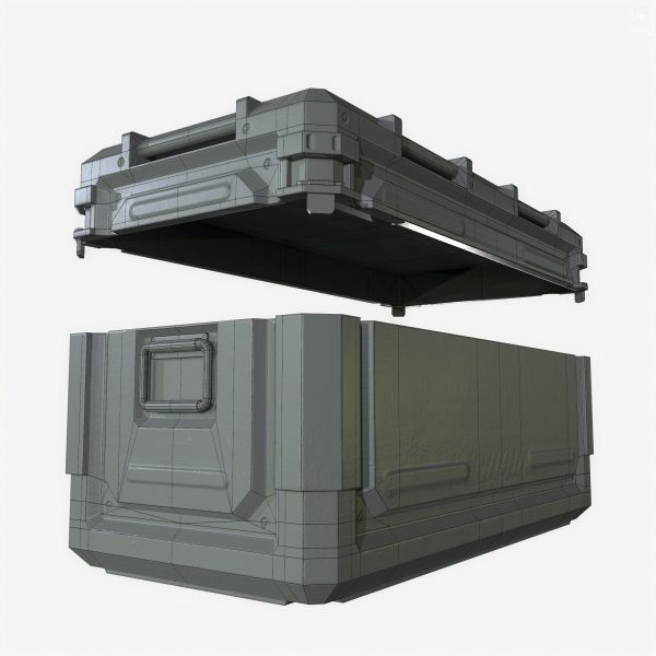 Sci Fi Industrial Crate Game Ready PBR Textures