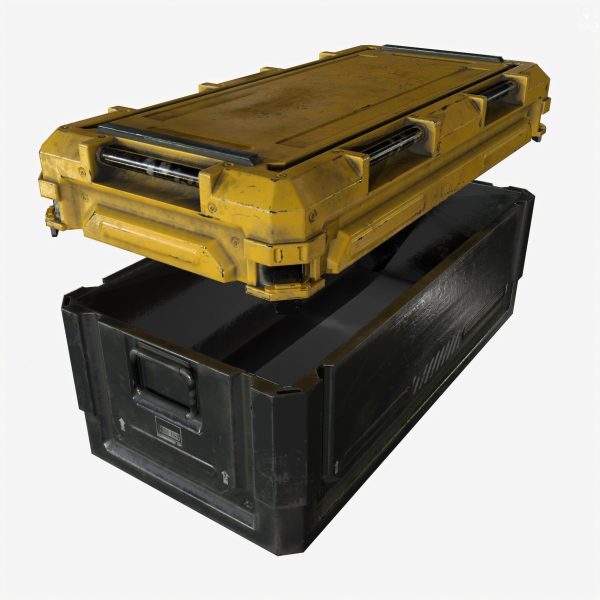 Sci Fi Industrial Crate Game Ready PBR Textures