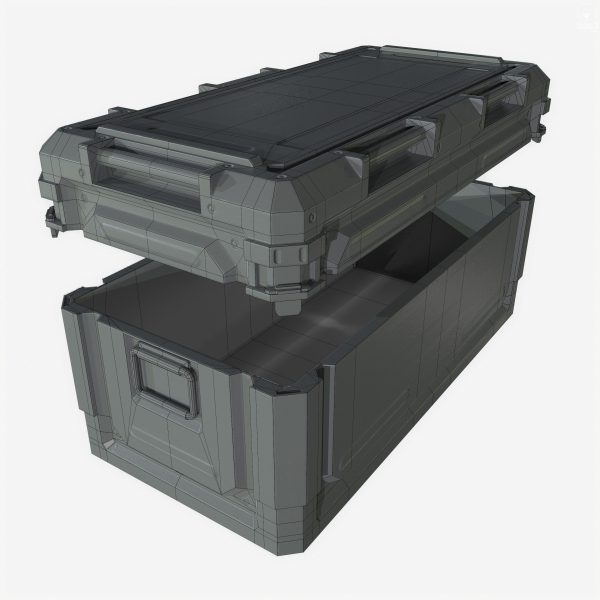 Sci Fi Industrial Crate Game Ready PBR Textures