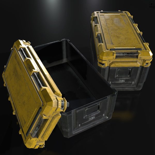 Sci Fi Industrial Crate Game Ready PBR Textures