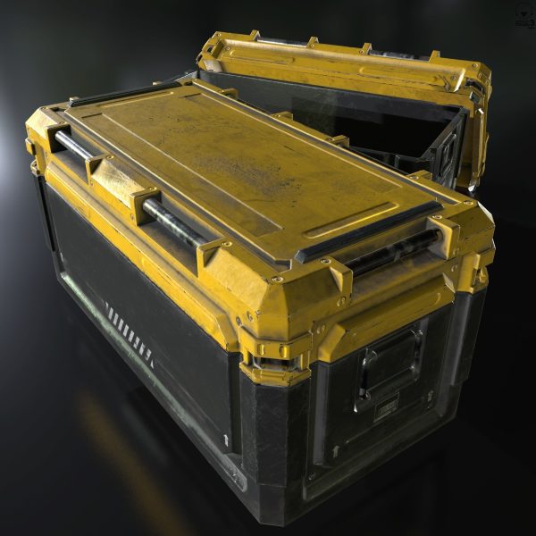 Sci Fi Industrial Crate Game Ready PBR Textures